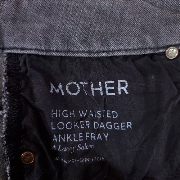 Mother Womens Size 27 High Waisted Looker Dagger Ankle Fray A Lacey Saloon Jeans - Picture 10 of 14